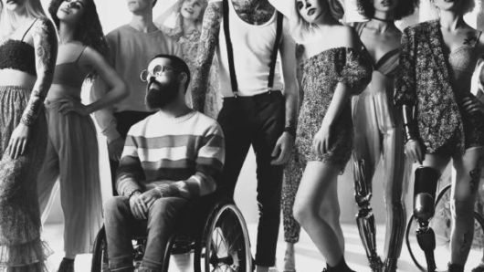 Different people in a wheelchair sharing a friendly moment with a caregiver, highlighting connection and support in a comfortable, safe environment.